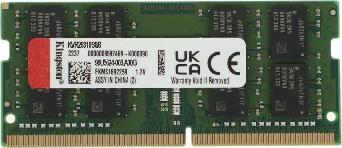 Оперативна пам'ять Kingston 8 GB SO-DIMM DDR4 2666 MHz