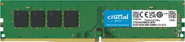 Оперативна пам'ять Crucial 32 ГБ DIMM DDR4 3200 МГц CT32G4DFD832A