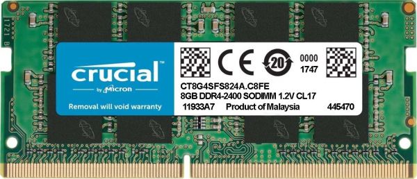 Оперативна пам'ять Crucial 8 GB SO-DIMM DDR4 2400 MHz